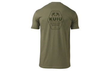 Image of Kuiu KUIU Ultralight Hunting Back Logo T-Shirt in Military Green Size 3XL, Military Green, 3XL, Cotton, Adult, Male, 8193573912734