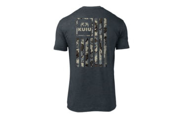 Image of Kuiu KUIU Vertical Vias Flag T-Shirt in Charcoal Size 3XL, Charcoal, 3XL, Cotton, Adult, Male, 7356473671838