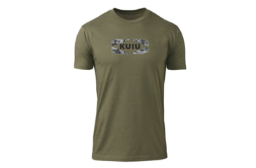 Image of Kuiu KUIU Vias Storm Patch T-Shirt in Military Green Size 3XL, Military Green, 3XL, Cotton, Adult, Male, 8228264607902