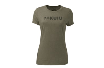 Image of Kuiu KUIU Womens Topo Block Logo T-Shirt in Military Green Size 2XL, Military Green, 2XL, Cotton, Adult, Female, 7974540640414