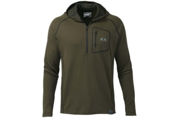 Image of Kuiu Pro Merino 200 Zip-T Hoodie - Mens, Loden, L, 22004-LD-L