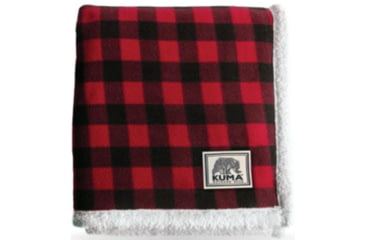 Image of Kuma Outdoor Gear Lumberjack Sherpa Throw, Red/black, NEW AVAILABLE SS26, 418-KM-LJST-LG-RB