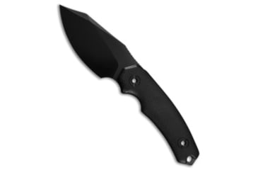 Image of Kunwu Kunwu Knives Stiffy D Fixed Blade Knife Black Micarta 3.5" Black DLC, Black, Vanadis 4 Extra, adult, BHQ-218582