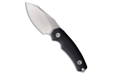 Image of Kunwu Kunwu Knives Stiffy D Fixed Blade Knife Black Micarta 3.5" Satin, Black, Vanadis 4 Extra, adult, BHQ-222375