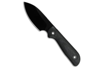 Image of Kunwu Kunwu Knives Stiffy P Fixed Blade Knife Black Micarta 3" Black DLC, Black, Vanadis 8, adult, BHQ-218580
