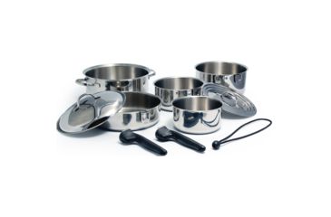 Image of Kuuma Products 10-Piece Stainless Steel Nesting Cookware Set - Induction Compatible - Oven Safe 57041