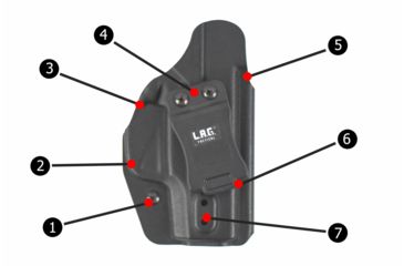 Image of L.A.G. Tactical Liberator MK II Holster, IWB/OWB Belt, Ambidextrous, Kydex, Glock 19/23/32, Black 811256027136