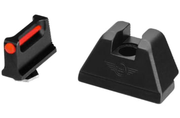 Image of L2D Combat Co-Witness/Suppressor Height Fiber Optic Sight Set, Glock 9mm/.40S&amp;W/.357 SIG Except G43, Black, LD-S-FOS-S