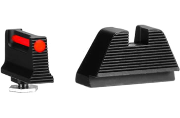 Image of L2D Combat Co-Witness/Suppressor Height Fiber Optic Sight Set, Glock 9mm/.40S&amp;W/.357 SIG Except G43, Black, LD-S-FOS-S
