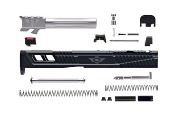 Image of L2D Combat Complete Catalyst Upper Non-Threaded, Fits Glock 19 Gen 3, Black/Stainless, LD-CU-C-193-BLK-SS
