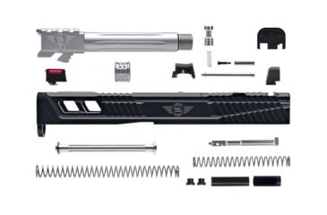 Image of L2D Combat Complete Catalyst Upper Threaded, Fits Glock 19 Gen 3, Black/Stainless, LD-CU-C-193-FT-BLK-SS