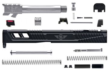 Image of L2D Combat Complete Catalyst Upper Threaded, Fits Glock 19 Gen 3, Black/Stainless LD-CU-C-193-FT-BLK-SS
