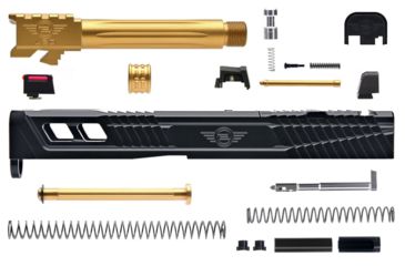Image of L2D Combat Complete Catalyst Upper Threaded, Fits Glock 19 Gen 3, Black/TIN LD-CU-C-193-FT-BLK-TIN