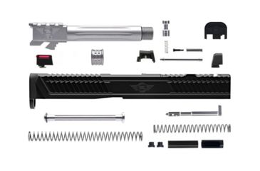 Image of L2D Combat Complete Evo V2 Upper Threaded, Fits Glock 19 Gen 3, Black/Stainless, LD-CU-E2-193-FT-BLK-SS