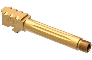Image of L2D Combat Precision Match Threaded Barrel, Glock 17, 9mm, 1-10 RH, 1/2x28, Gen 5, Titanium Nitride, LD-BBL-PM-175-FT-TIN