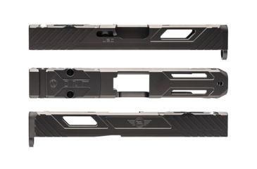 Image of L2D Combat Tyton Slide RMR Ready, Fits Glock 19 Gen 3, DLC Metallic Grey, LD-S-T-193-MG