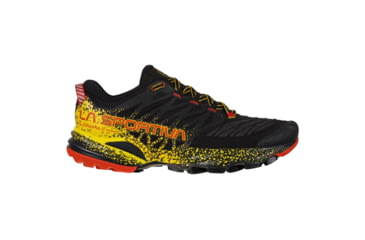 Image of La Sportiva Akasha II Running Shoes - Mens, Black/Yellow, 47.5, 56A-999100-47.5