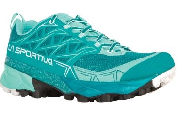 Image of La Sportiva Akyra Trail Running Shoe, Emerald/Mint, Medium, 39, 36E-608609-39