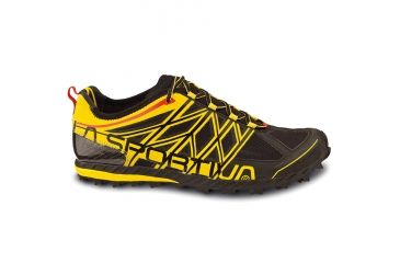 Image of La Sportiva Anakonda Trail Running Shoe - Men's-Black/Yellow-Medium-40.5