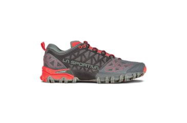 Image of La Sportiva Bushido II Running Shoes - Womens, Carbon/Hibiscus, 38, 36T-900402-38