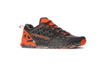 Image of La Sportiva Bushido II Trailrunning Shoes - Mens, Carbon/Tangerine, 46.5, 36S-900202-46.5