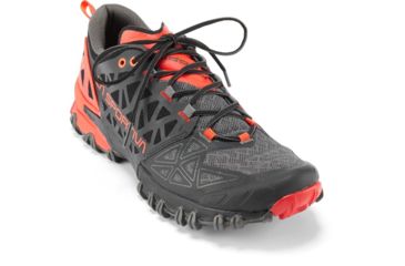 Image of La Sportiva Bushido II Trailrunning Shoes - Mens, Carbon/Tangerine, 46.5, 36S-900202-46.5
