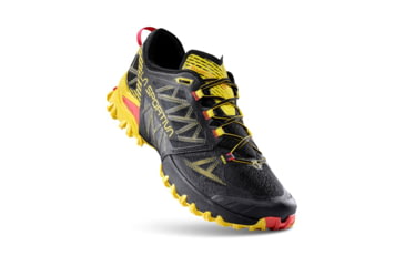 Image of La Sportiva Bushido III Road Running Shoes - Mens, Black/Yellow, 45, 56S-999100-45