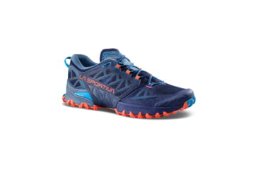 Image of La Sportiva Bushido III Road Running Shoes - Mens, Deep Sea/Cherry Tomato, 44.5, 56S-643322-44.5