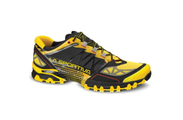 Image of La Sportiva Bushido Trail Running Shoe - Mens-Yellow/Black-Medium-42.5