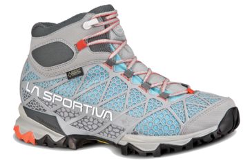 Image of La Sportiva Core High GTX Hiking Boot - Women's-Ice Blue/Coral-Medium-43