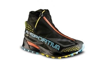 Image of La Sportiva Crossover 2.0 GTX Trail Running Shoe - Womens-Black/Blue-Medium-38.5