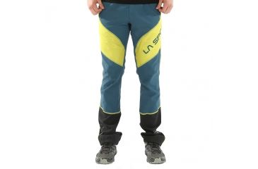 Image of La Sportiva Devotion Pant - Men's-Ocean/Citronelle-Large