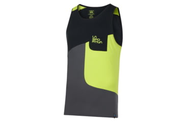 Image of La Sportiva Dude Tank - Mens, Carbon/Lime Punch, Large, N43-900729-L