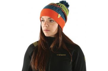 Image of La Sportiva Dust Beanie - Men's-Ocean/Lava-L/XL