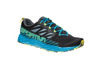 Image of La Sportiva Lycan Trail Running Shoe - Mens, Black/Tropic Blue, 44.5, 36K-999614-44.5
