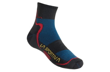 Image of La Sportiva Mid Distance Socks, Black/Red, Small 29T-BkRd-S