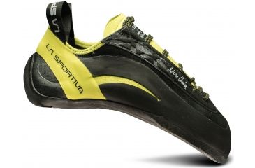 Image of La Sportiva Miura XX Climbing Shoe - Men's-Black/Sulphur-42