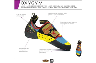 Image of La Sportiva Oxygym Climbing Shoes - Womens, Mint/Coral, 39.5 EU, 10O-609301-39.5