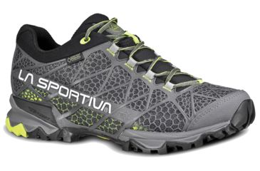 Image of La Sportiva Primer Low GTX Hiking Shoe - Mens-Grey/Green-Medium-41