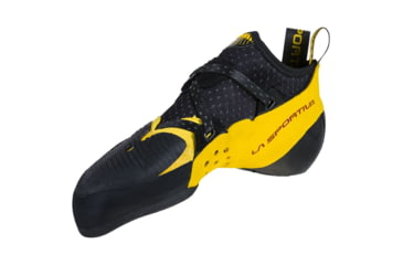 Image of La Sportiva Solution Comp Climbing Shoes - Mens, Black/Yellow, 35.5, ZFCS018-K00Y00-35.5