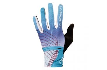 Image of La Sportiva Trail Gloves - Womens, Malibu Blue/Berry, Large, X55-602303-L
