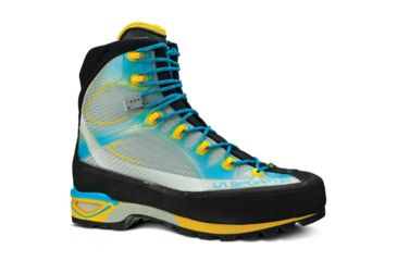 Image of La Sportiva Trango Cube GTX Mountaineering Boot - Women's-Blue/Yellow-Medium-39