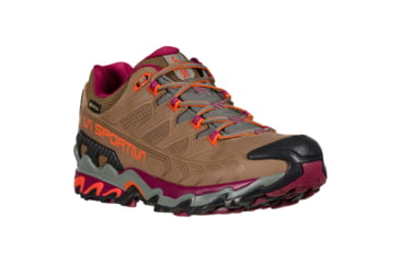 Image of La Sportiva Ultra Raptor II Leather GTX Hiking Shoes - Womens, Taupe/Red Plum W, 37, 34I-801502W-37