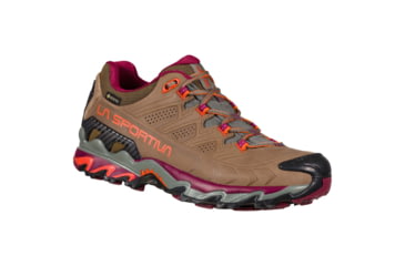 Image of La Sportiva Ultra Raptor II Leather GTX Hiking Shoes - Womens, Taupe/Red Plum W, 37, 34I-801502W-37