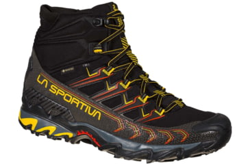 Image of La Sportiva Ultra Raptor II Mid GTX Hiking Shoes - Mens, Black/Yellow, 44.5, 34B-999100-44.5