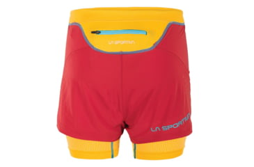 Image of La Sportiva Vibe Short - Women's, Berry/Yellow, Medium K47-303100-M