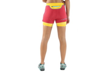 Image of La Sportiva Vibe Short - Women's, Berry/Yellow, Medium K47-303100-M
