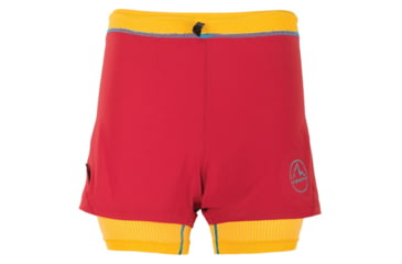 Image of La Sportiva Vibe Short - Women's, Berry/Yellow, Medium K47-303100-M