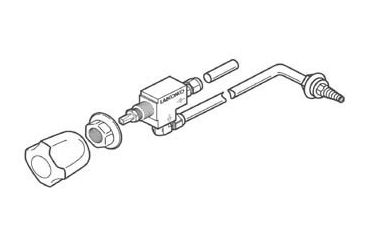 Image of Labconco Fixture and Faucet Kits for Protector Laboratory Hoods, Labconco 9827900 Faucet Kits Featuring Epoxy-Coated Brass Rigid/Swivel Goosenecks Cold Water, With Green Gooseneck