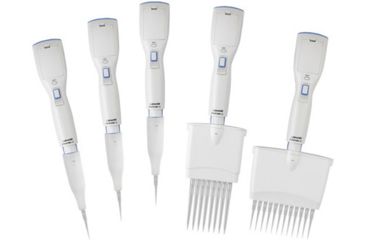 Image of Labnet Biopette E Eight Channel Electronic Pipette, 10-200µl With Shelf Clip, One Battery And Charging Adapter, 120v P3608-200